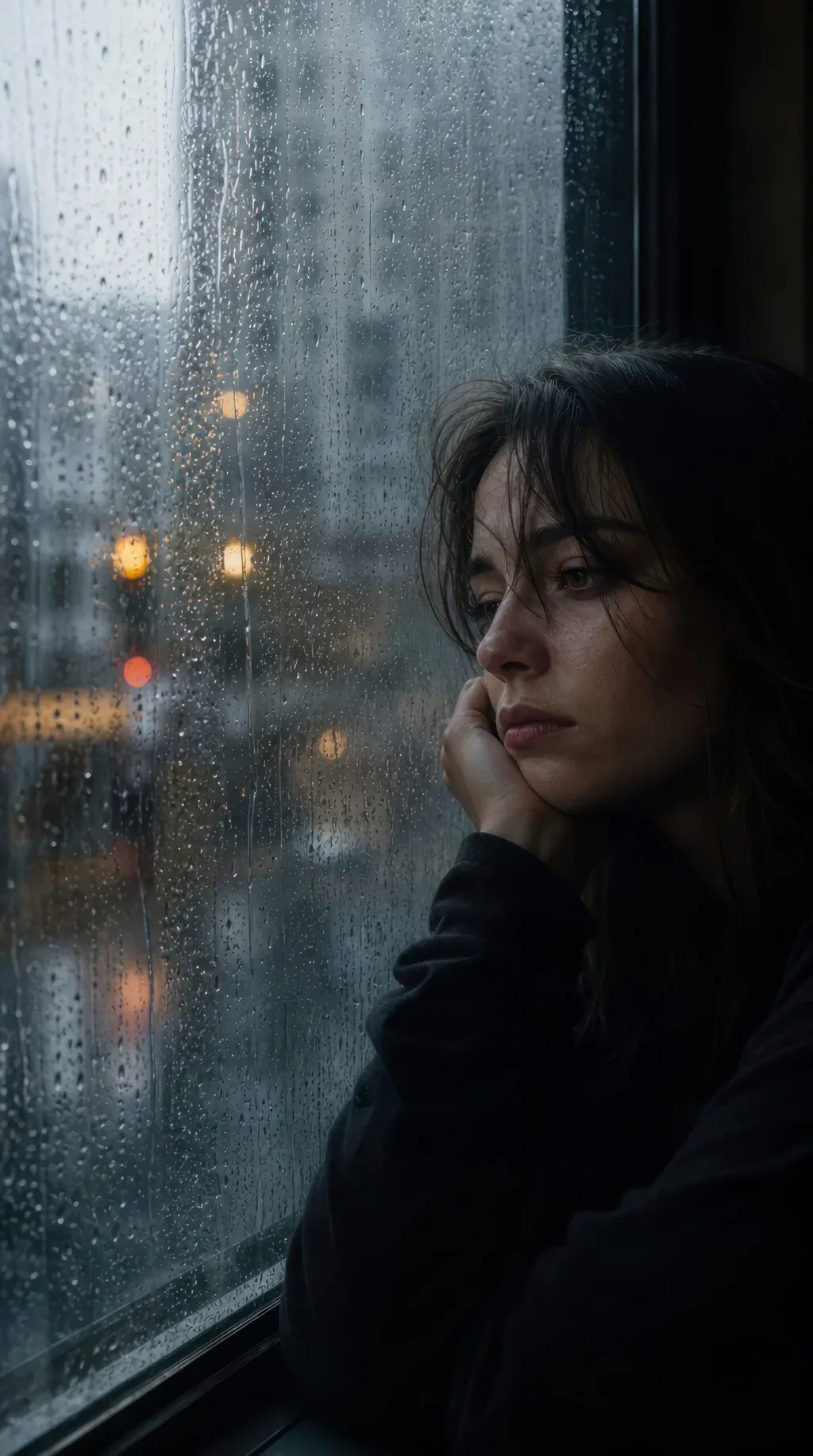 Femme pluie melancolie — illustration de l'article « Les mécanismes de défense émotionnelles, qu’est-ce que c’est ? »