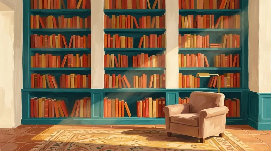 Bibliothèque chez soi : le mur de livres qui apaise