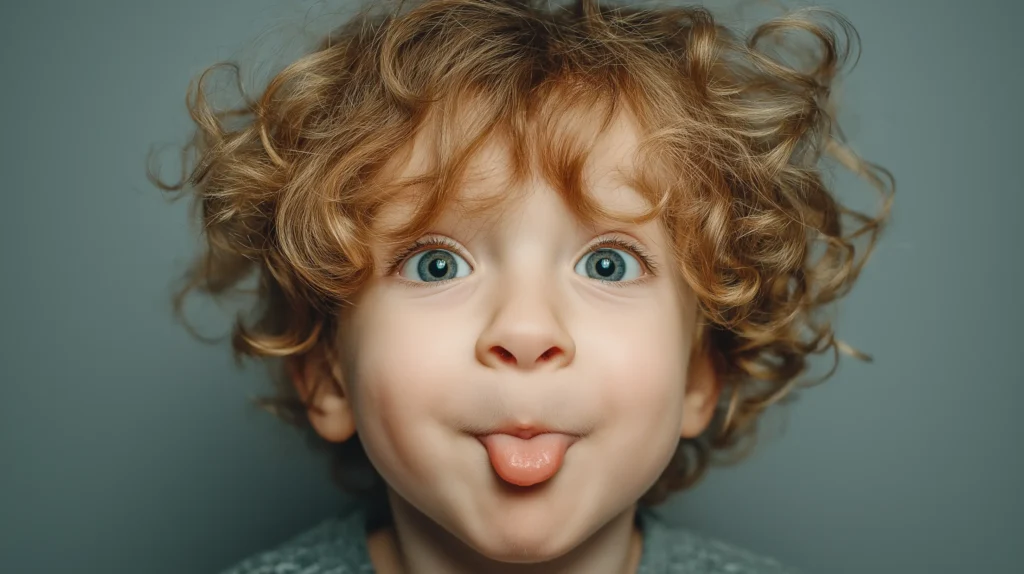 kid making a funny face