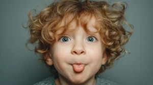 kid making a funny face