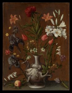 Nature morte : bouquet de fleurs variées dans un vase